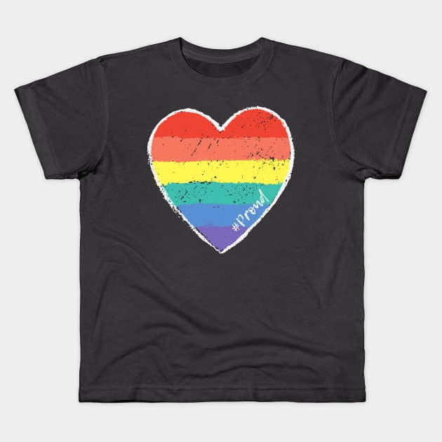 Pride T-Shirt Gay Pride Tshirt Proud LGBTQ apparel Lesbian Pride Bi Pride Equality Shirt Pride Month Gift Rainbow shirt Kids T-Shirt by Batal Smiley Superhero